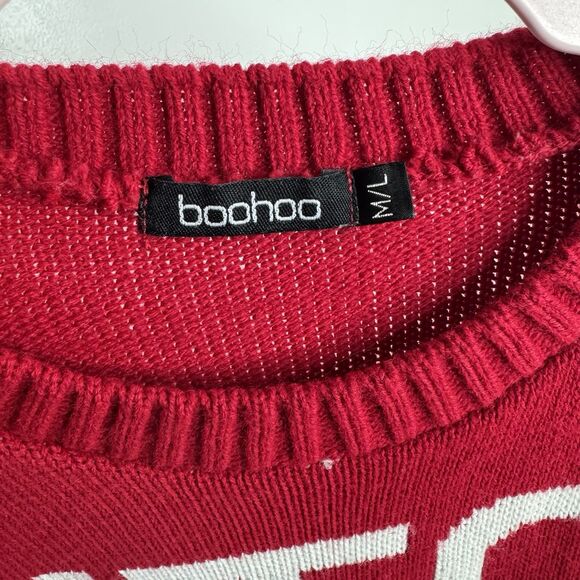 Christmas Sweater Funny Ugly Jumper Crewneck Better Have My Presents Sz M/L - Picture 5 of 5